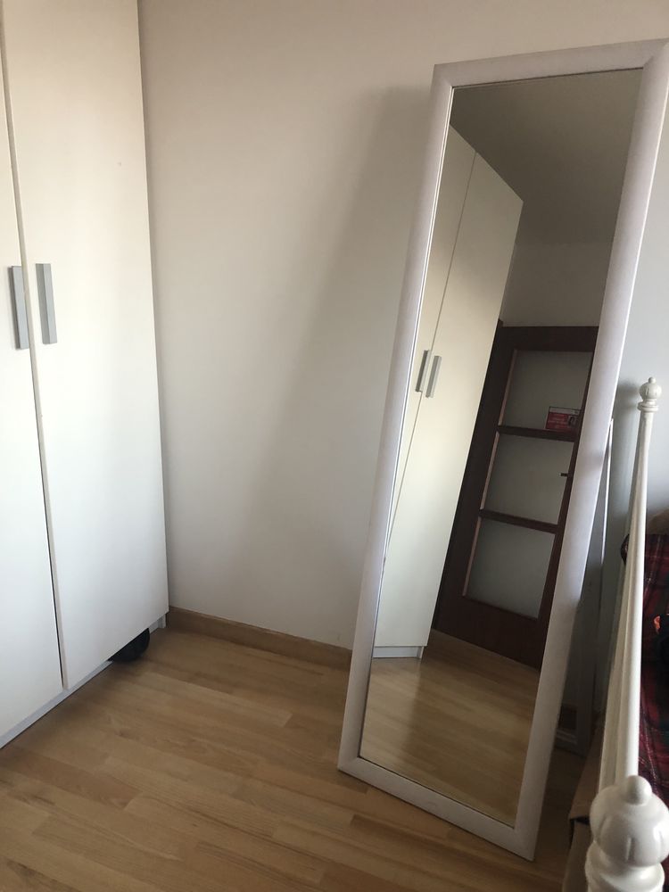 Lustro białe stojące podłogowe