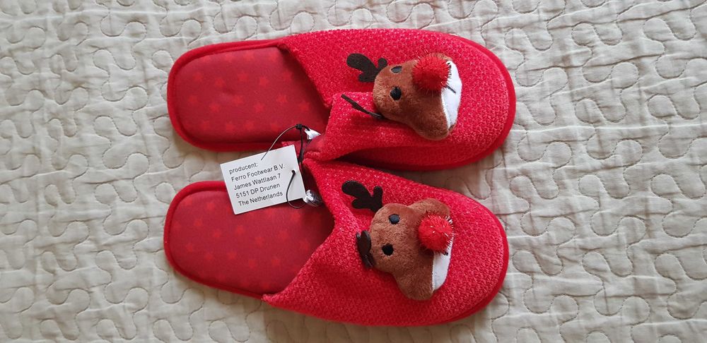 Nowe kapcie świąteczne 38 / 39 Boże Narodzenie