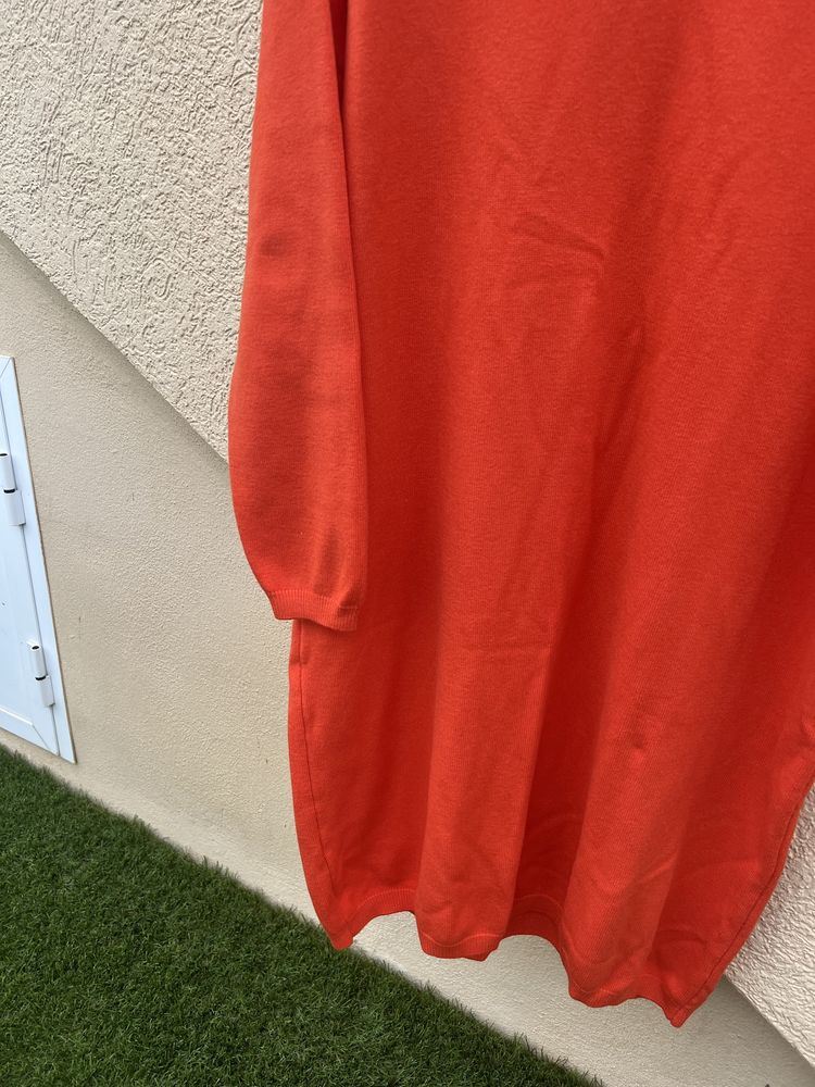 Vestido em malha laranja