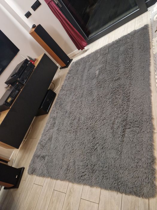 Dywan 160 x 230 szary Shaggy