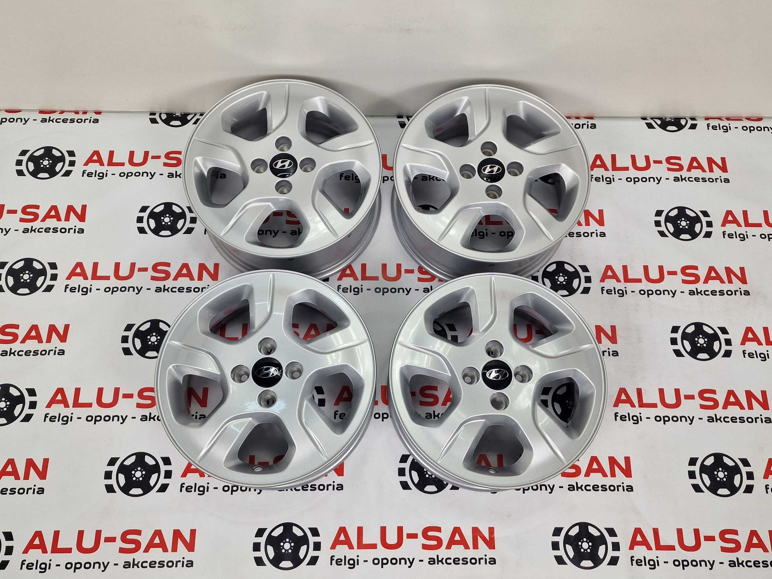 NOWE alufelgi HYUNDAI 15" 4x100 ACCENT ATOS GETZ i10 i20 Srebrne