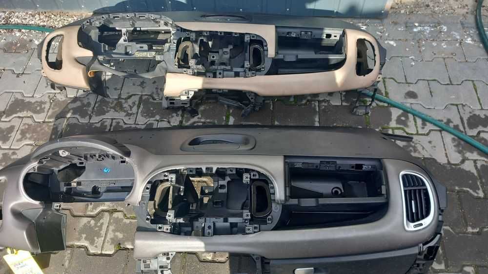 Deska rozdzielcza konsola kokpit Fiat 500 L Oryginał Europa airbag