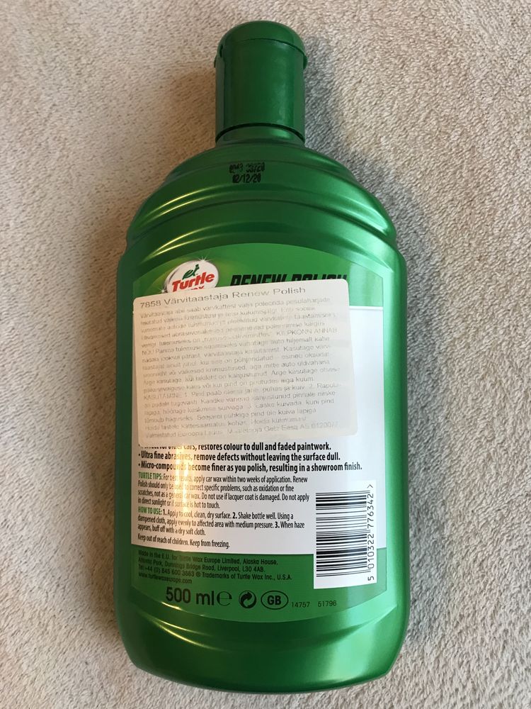 Turtle Wax Renew Polish500ml.