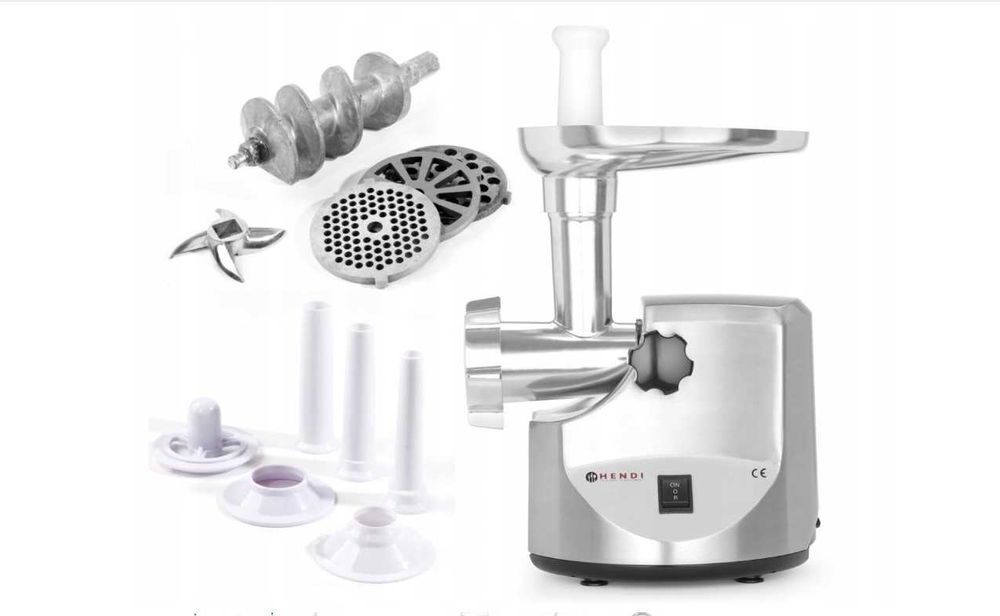 Nowa Maszynka do mielenia mięsa HENDI wilk Metalowa do kiełbas zestaw