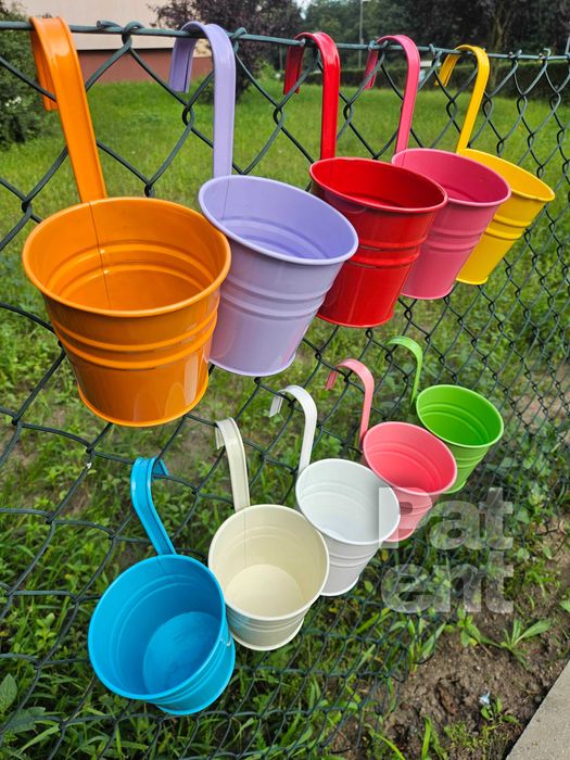 Doniczki kolorowe 10 sztuk na rośliny wiaty do ogrodu na balkon taras