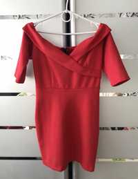 Червона коротенька сукня р. S-M (42-44)
