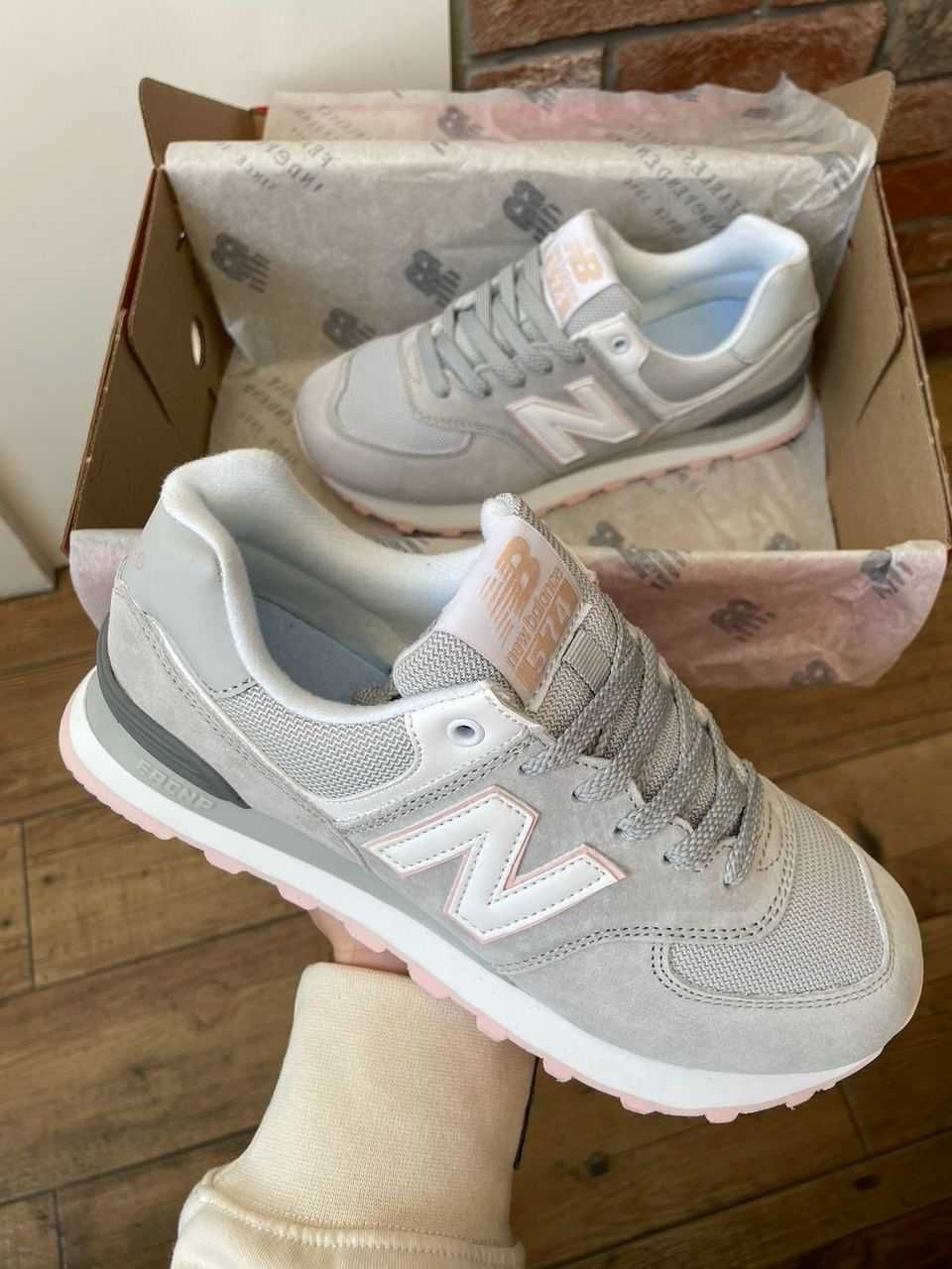 SALE! New Balance 574 Light Grey/Pink 36 37 38 39 40 41 42 43 44 45 46