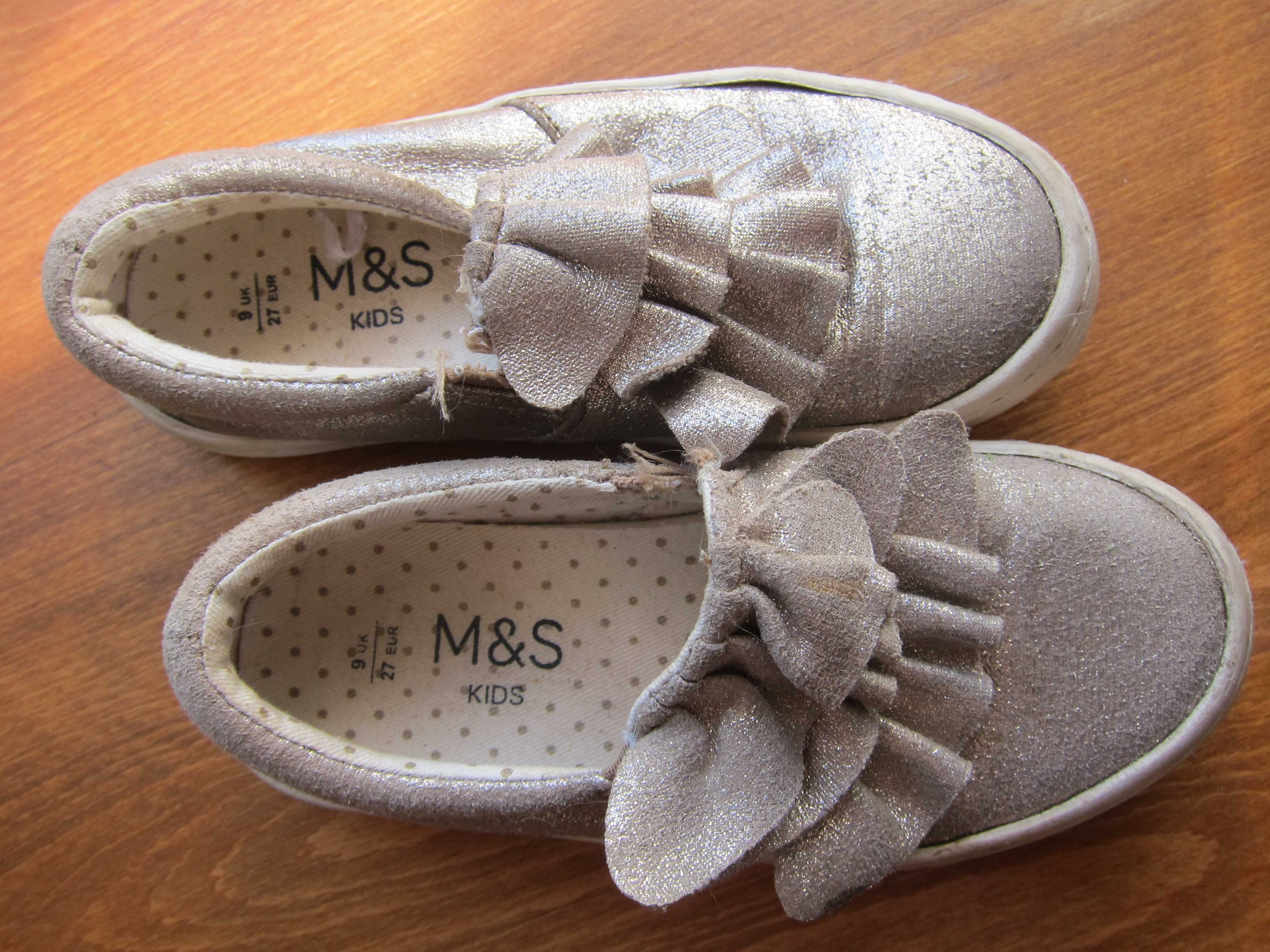 Детские кроссовки кеды Marks & Spencer, размер 27 EU