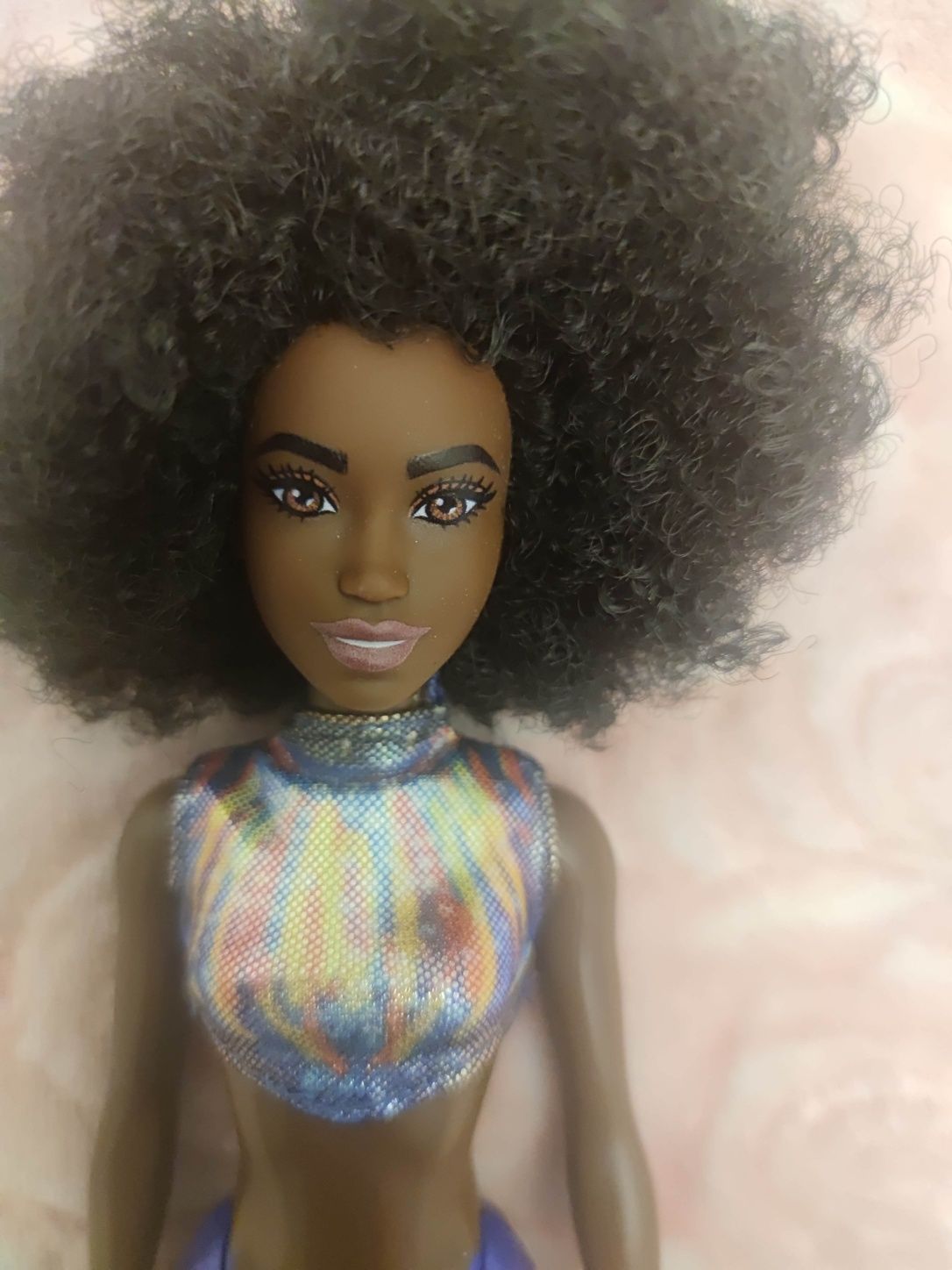 Lalka Barbie syrenka Mattel afro