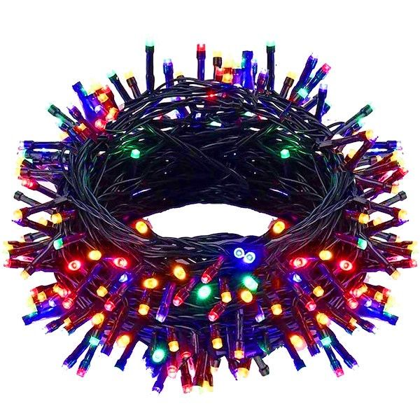 Lampki LED choinkowe, kolorowe, 14 metrów, programator