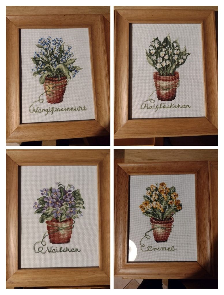 Obrazy w ramach/ Haft krzyżykowy/Rękodzieło/Handmade