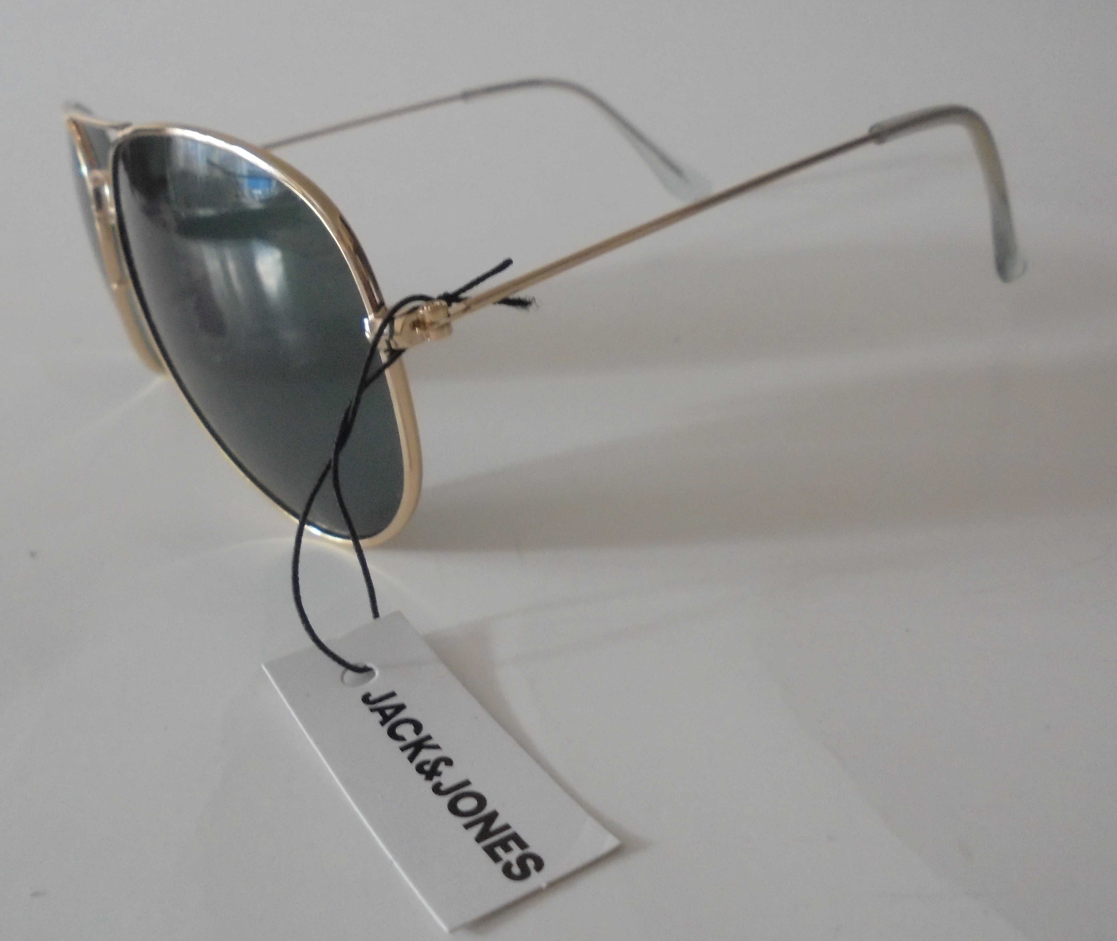 Jack & Jones okulary przeciwsłoneczne złote