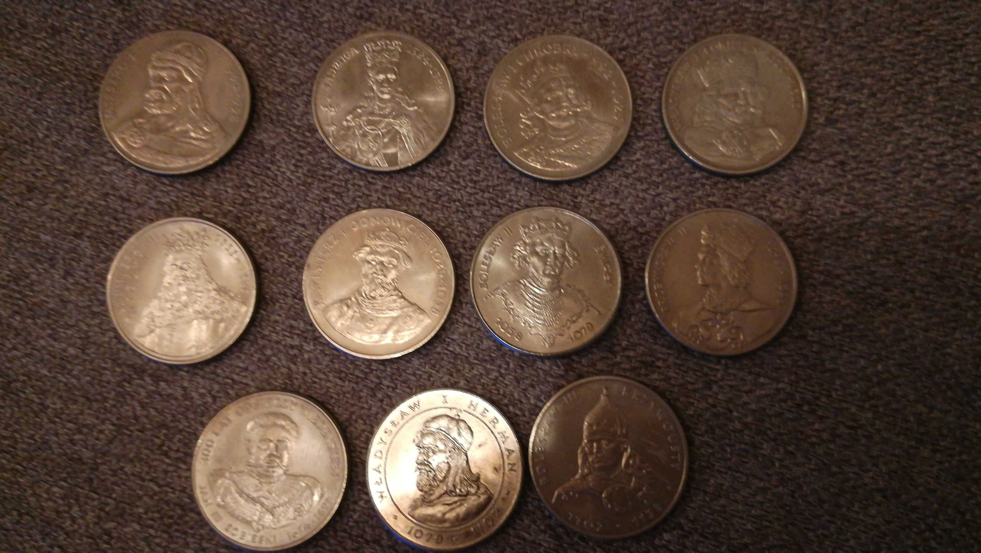 11 monet prl 1979r do 1987r 50zł i 100zł poczet królów polskich