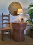 mesa, refeições, apoio, rattan, bambu, rustico