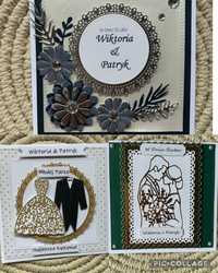 Kartka personalizowana okolicznościowa handmade na ślub