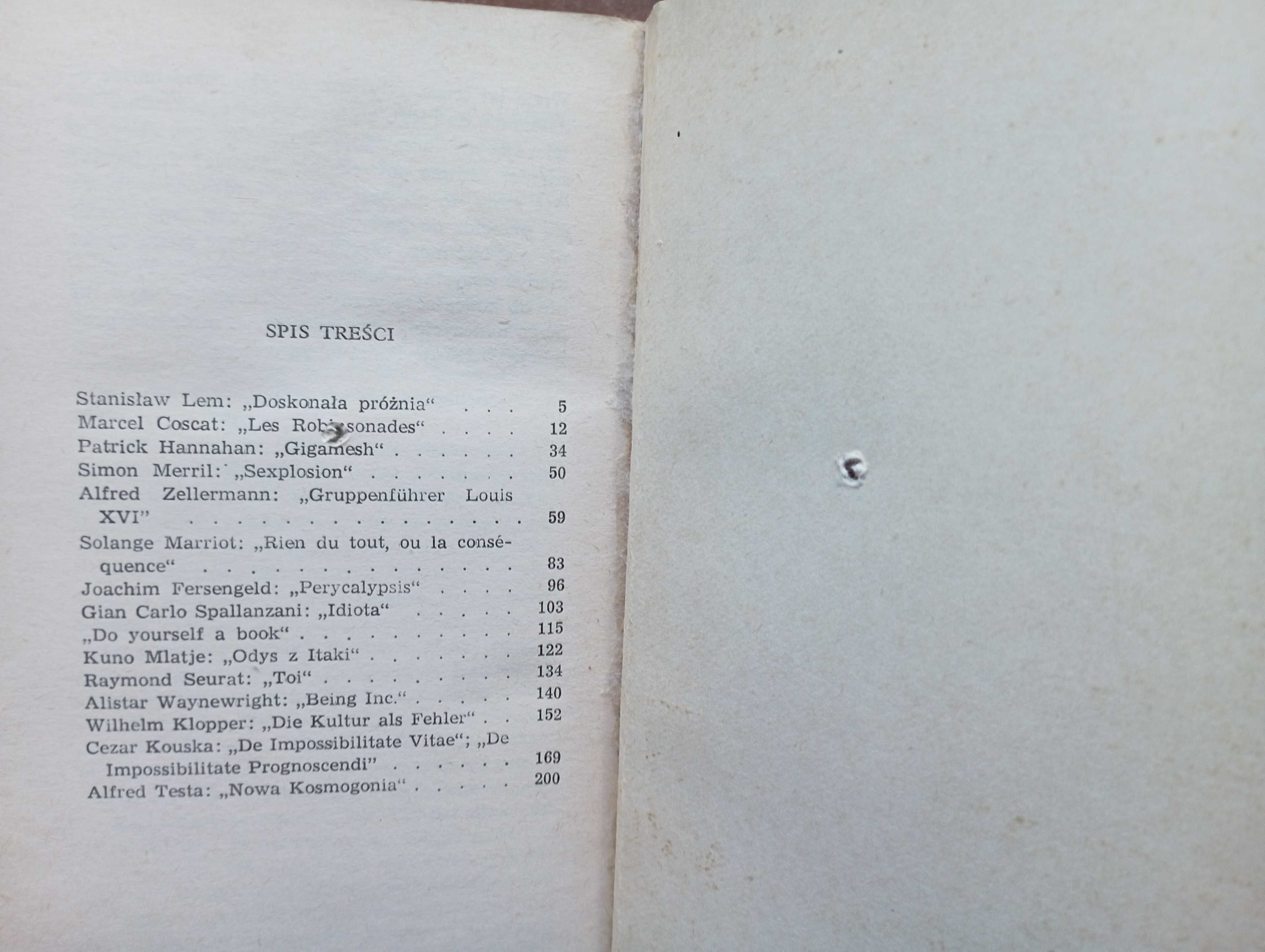 Doskonała próżnia Stanisław Lem 1971 wydanie 1