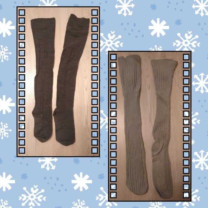 podkolanówki zimowe szare czarne 34 - 37