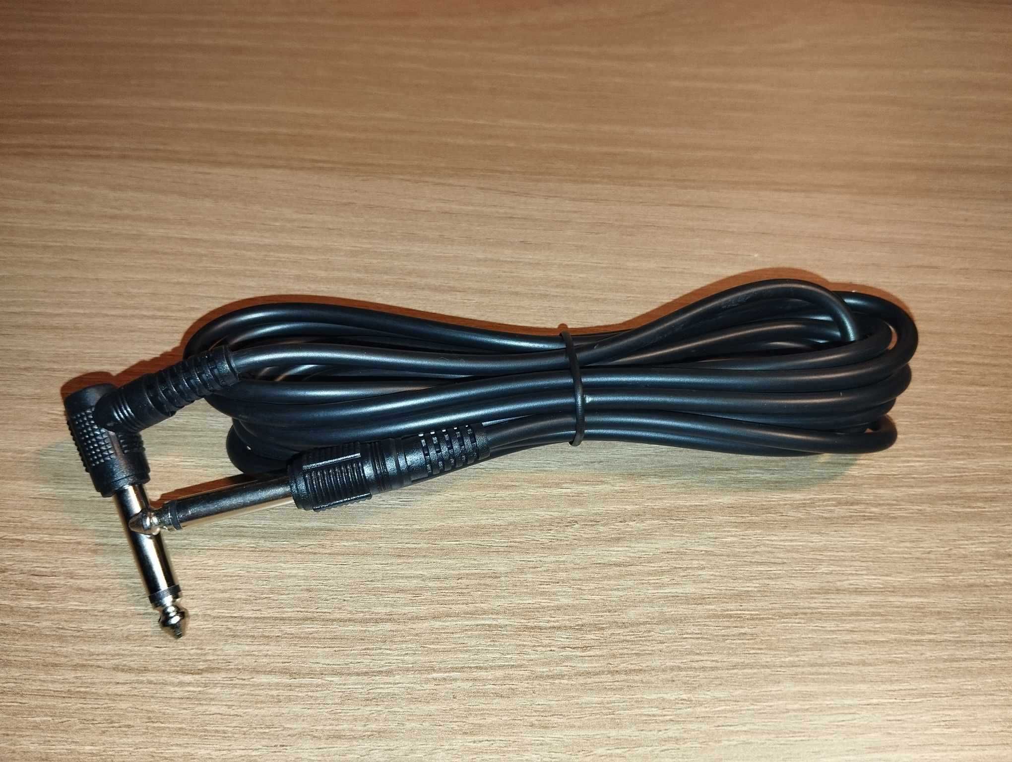 Kabel Gitarowy - Harley Benton Jack 6.3 mm 3 metry - Kątowy