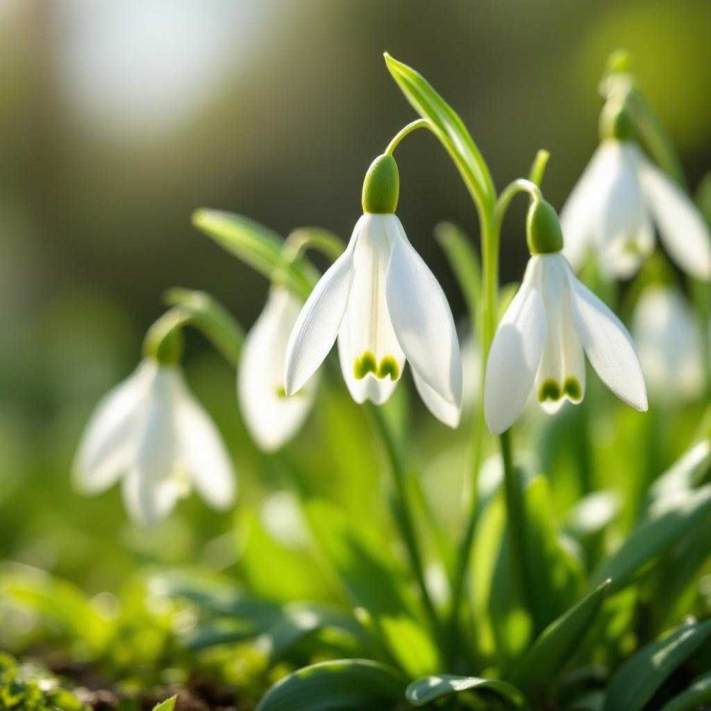Śnieżyczka Przebiśnieg cebulki 100 szt Cebule Kwiatów Galanthus Nivali