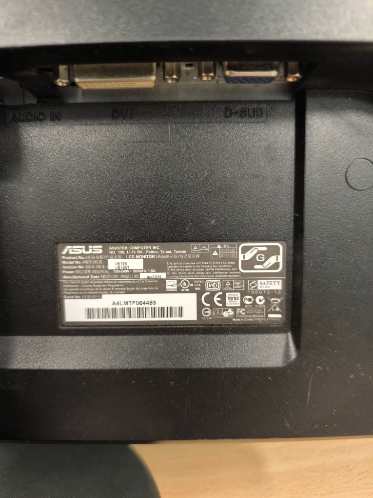 Monitor Asus VB195T 19" 75Hz 1280/1024