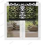 Czarny panel ażurowy z koralikami 100x100