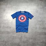 MĘSKA Koszulka Sportowa Kompresyjna GYM Under Armour MARVEL KapAmeryka
