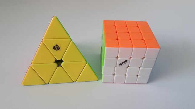 Kostki rubika: trójkątna i 4x4