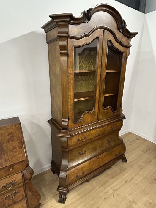 Witryna barokowa orzech witryna chippendale piekny stan