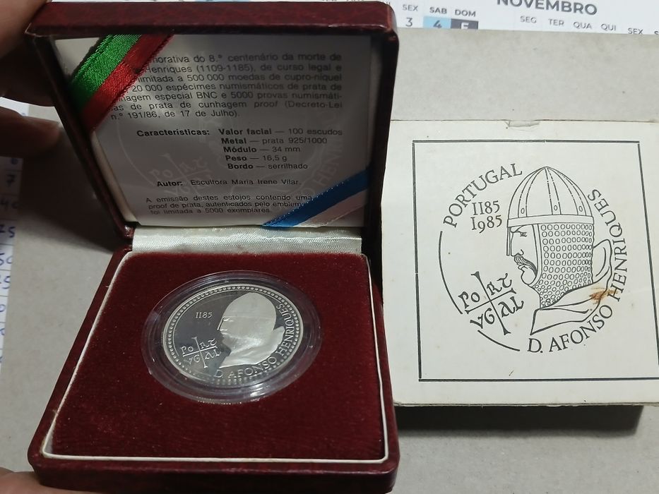 Moeda proof 100 escudos