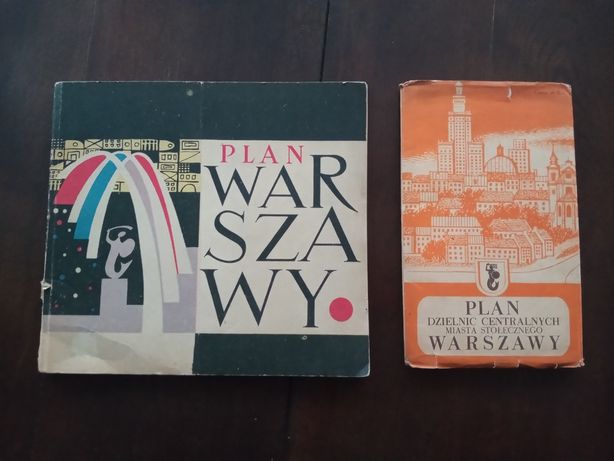 Plany Warszawy z 1955r i 1958r.