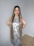 Peruka lace front blond ombre pasemka mega długie włosy jak naturalne