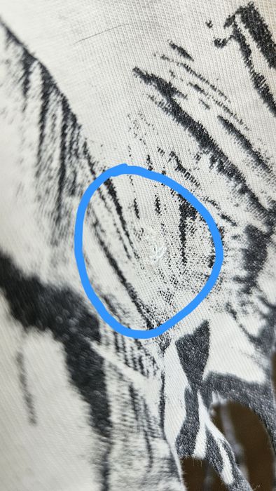 Krótki kremowy crop top z frędzlami bawełna wzory trochę aztec XXS