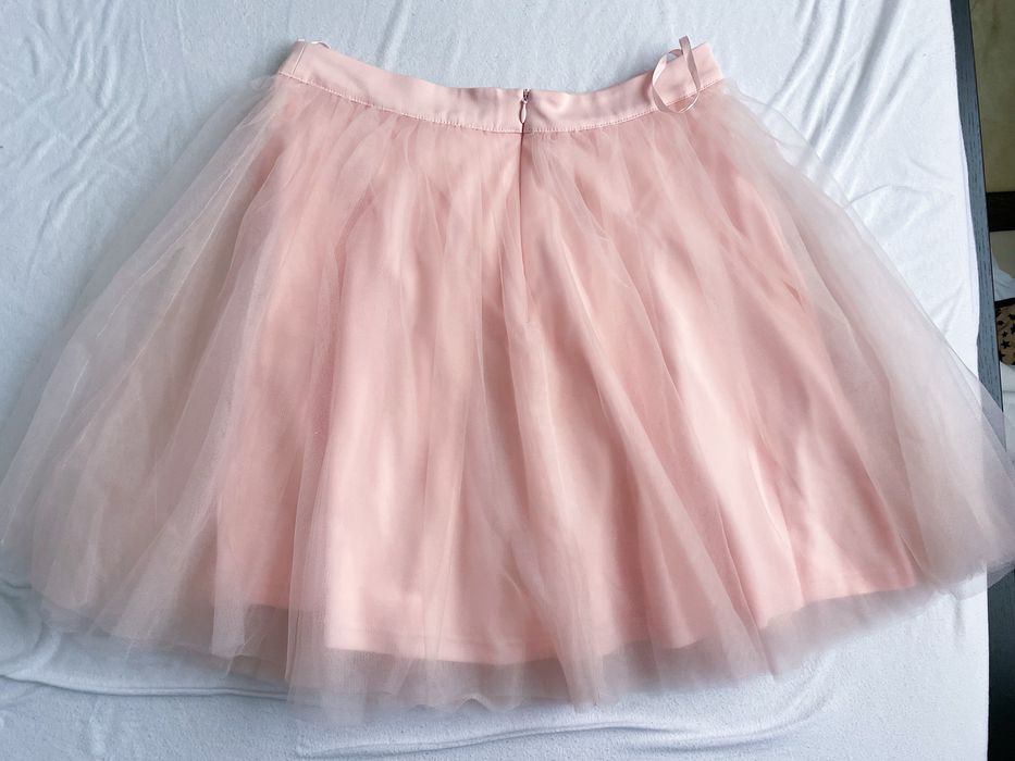 Tiulowa spódnica Mohito 38 pudrowy róż