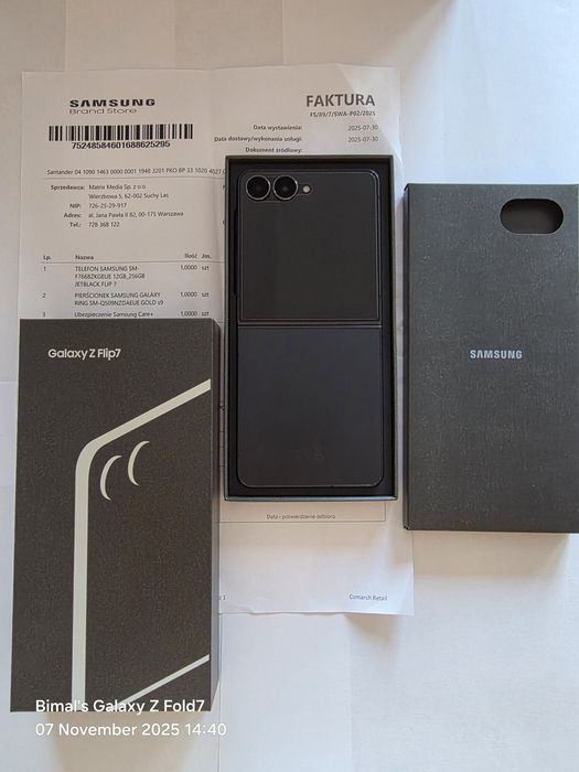 Samsung Galaxy Z Flip7 - 256GB czarny kolor