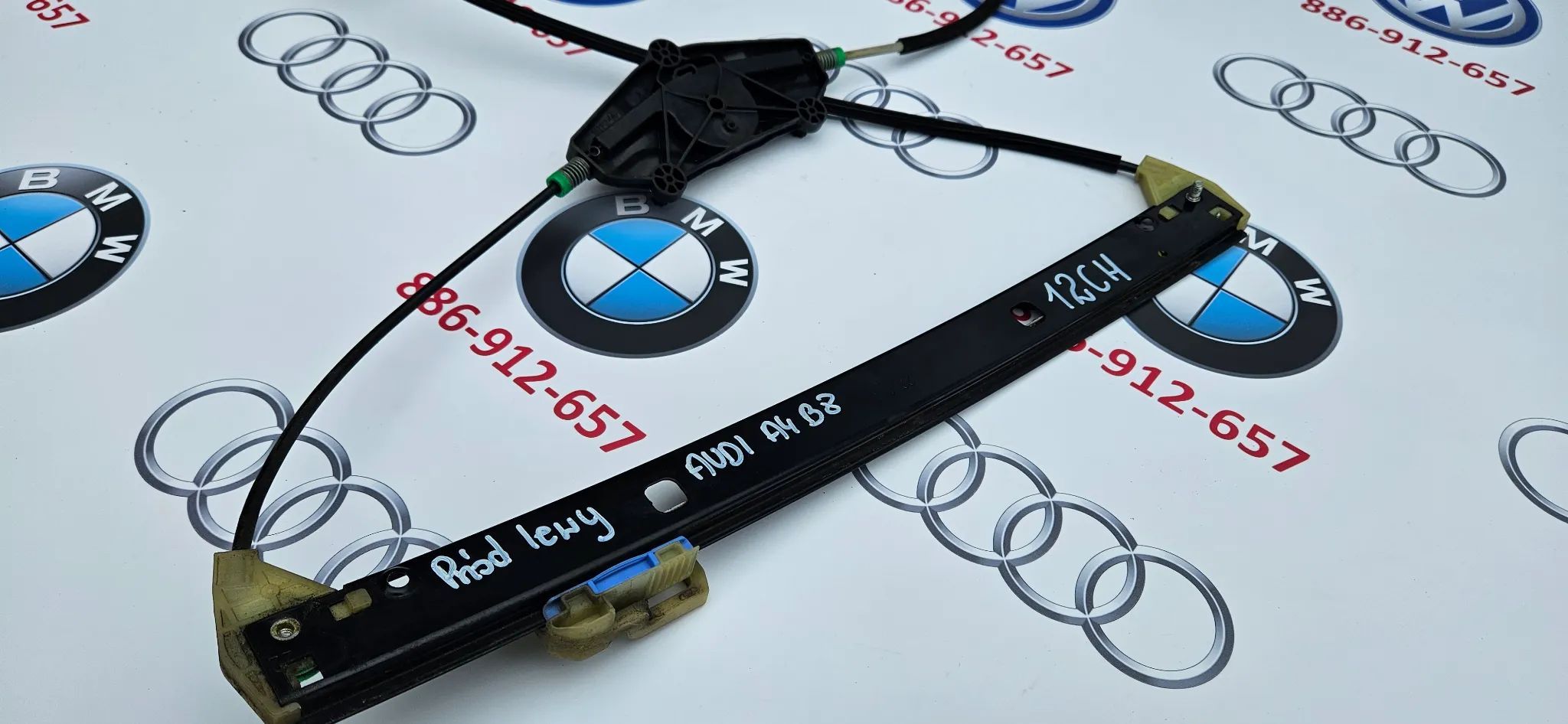 Audi A4 B8 Podnośnik szyby przód lewy Linki podnośnika szyby przedniej lewej 8K0837461
