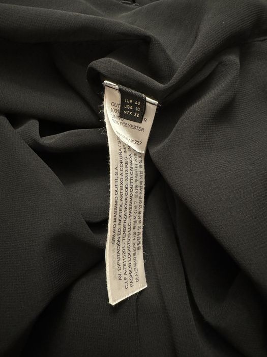 Spódnica z podszewką Massimo Dutti 42 czarna luźna regulowana