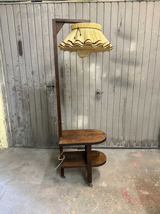 lampa podłogowa, zabytkowa, styl Art Deco