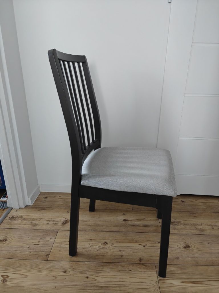 Krzesła drewniane ikea EKEDALEN tapicerowane lite drewno eleganckie