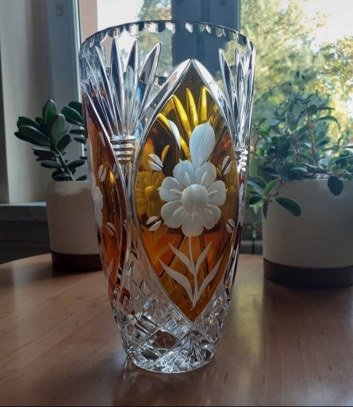 Duży wazon - kryształ PRL