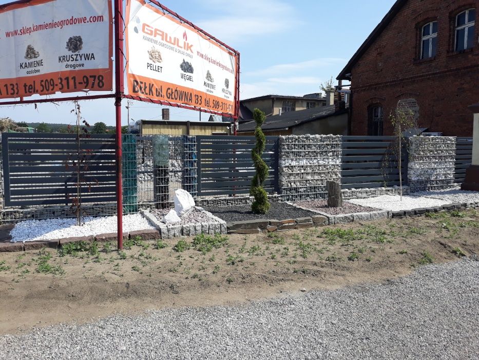 Wypełnienie gabionów w kolorze siwo-białym - włoski Bianco Carrara