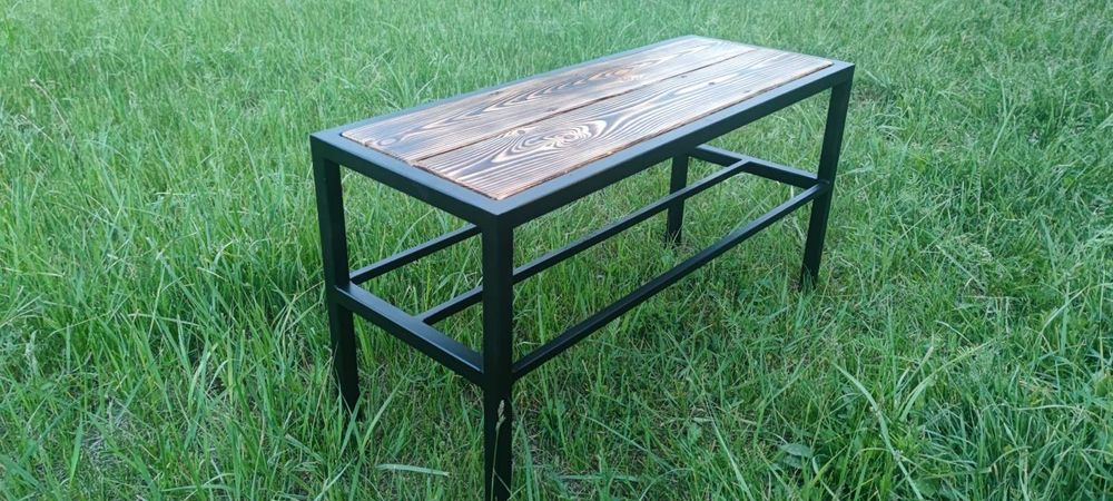 Банкетка в прихожую с подставкой для обуви