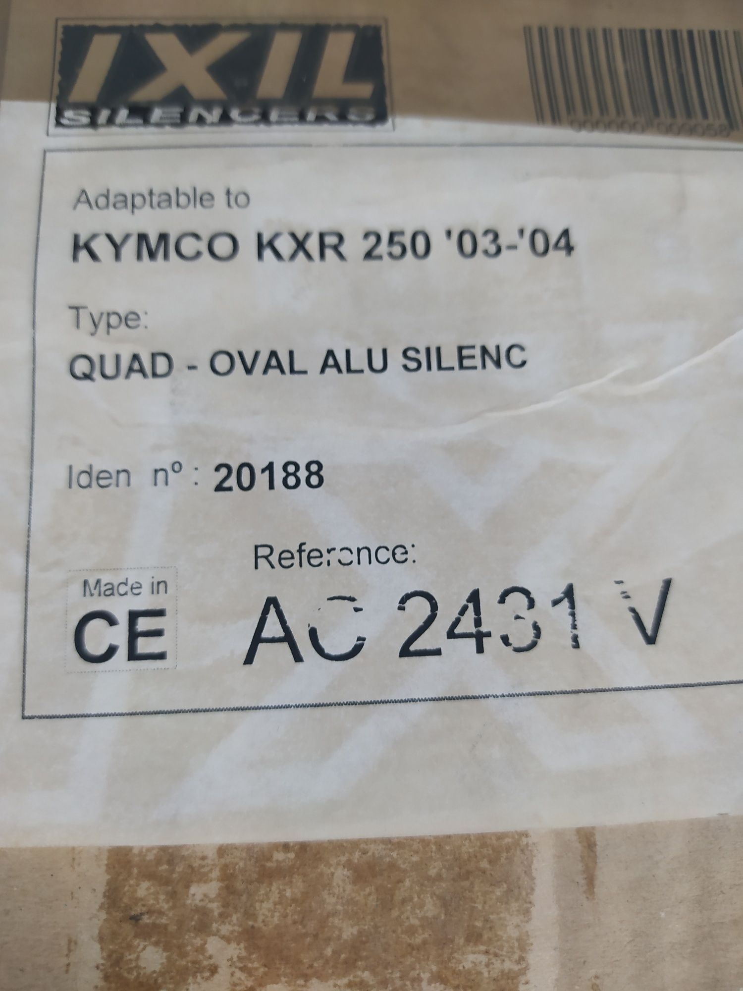 Kymco KXR 250 QUAD Tłumik kolanko sportowy wydech komin oval Ixil