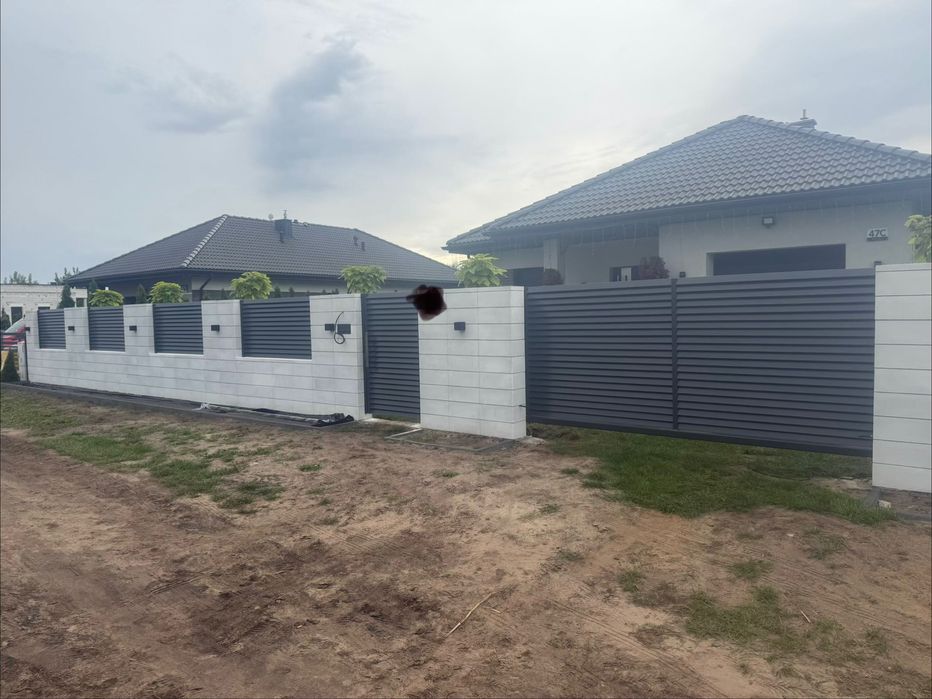 Montaż ogrodzeń panelowych,  Siatki, ogrodzenia murowane z bloczków