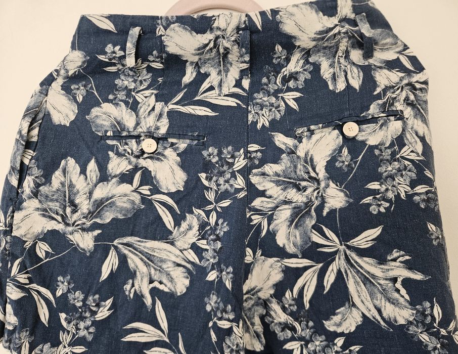 Niebieskie Bermudy szorty Zara kwieciste