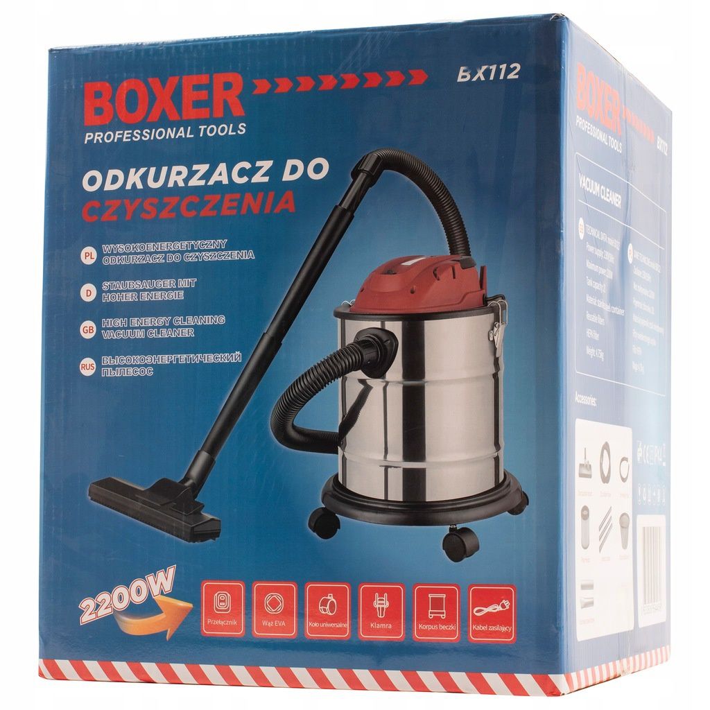 Потужний промисловий / Будівельний пилосос BOXER BX112 20л 2200Вт
