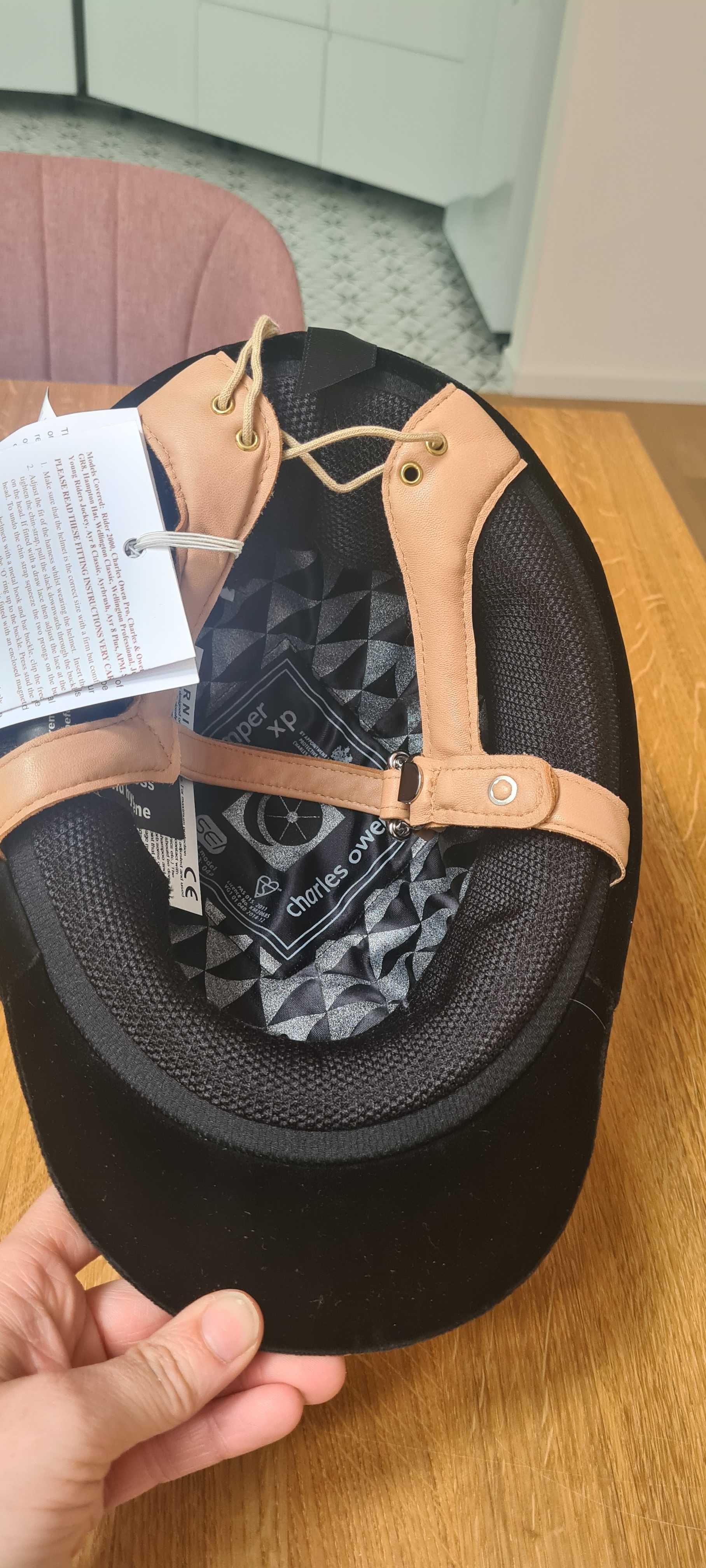 Kask jeździecki charles owen hampton