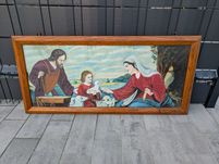 Duży obraz Świętej Rodziny PRL