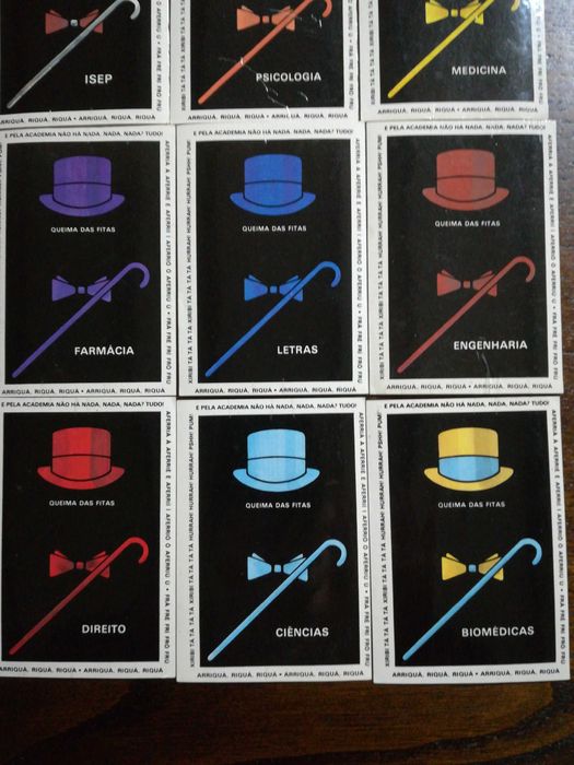 Calendários antigos da queima das fitas de Coimbra 1986