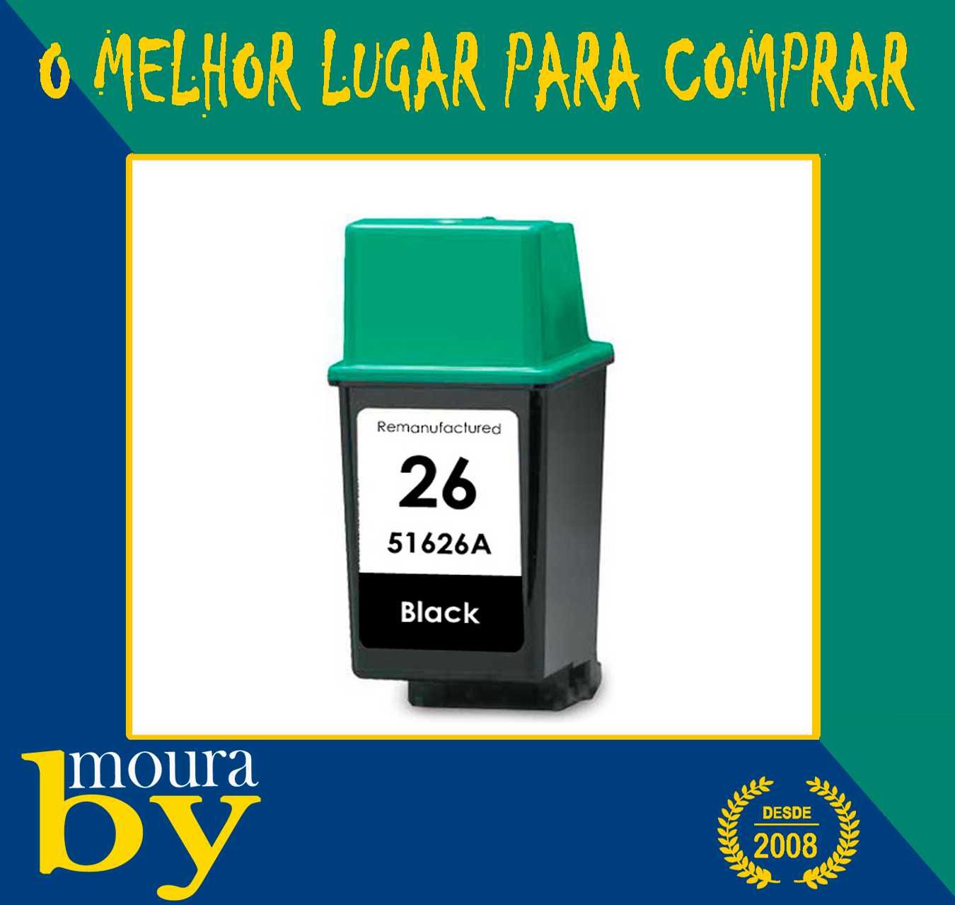 Tinteiro Hp 26  preto  51626AE  51626TE