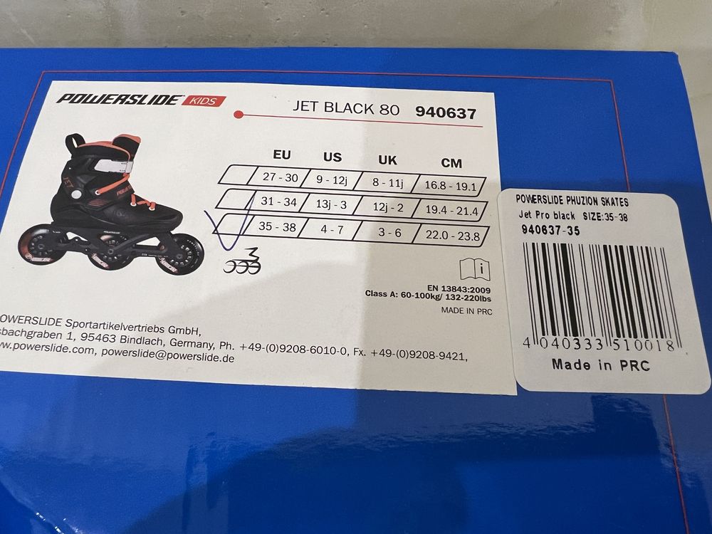 Дитячі ролики Poweslede Jet Pro Black 80